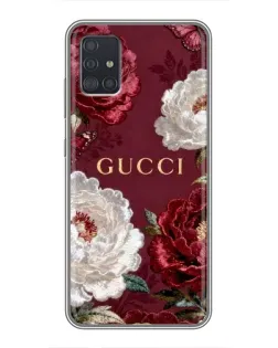 Чохол для Samsung Galaxy A51 (A515) з картинкою «Gucci — бордові троянди»