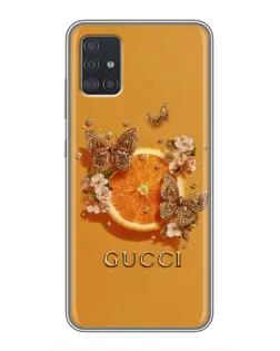 Чохол для Samsung Galaxy A51 (A515) з картинкою «Gucci — золоті метелики»