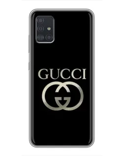 Чохол для Samsung Galaxy A51 (A515) з картинкою «Gucci — золото на чорному»