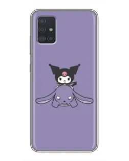Чехол для Samsung Galaxy A51 (A515) с картинкой «Kuromi на лиловом фоне»