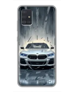 Чехол для Samsung Galaxy A51 (A515) с картинкой «BMW в свете фар»