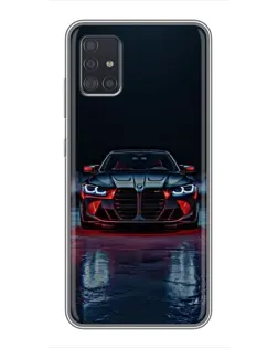 Чехол для Samsung Galaxy A51 (A515) с картинкой «BMW на мокрой дороге»
