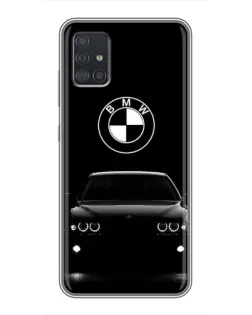 Чехол для Samsung Galaxy A51 (A515) с картинкой «BMW — взгляд из темноты»
