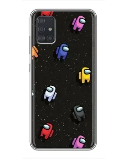 Чехол для Samsung Galaxy A51 (A515) с картинкой «Космический паттерн Among Us»