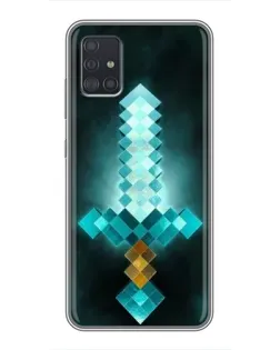 Чехол для Samsung Galaxy A51 (A515) с картинкой «Алмазный меч неон»