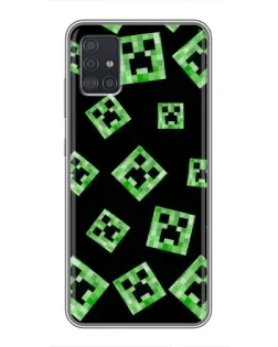 Чехол для Samsung Galaxy A51 (A515) с картинкой «Паттерн с криперами»