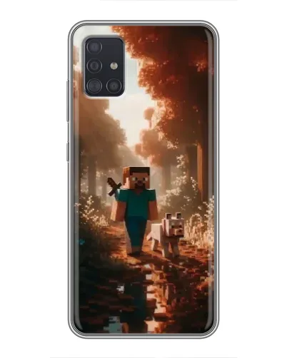 Чехол для Samsung Galaxy A51 (A515) с картинкой «Стив в лесу»
