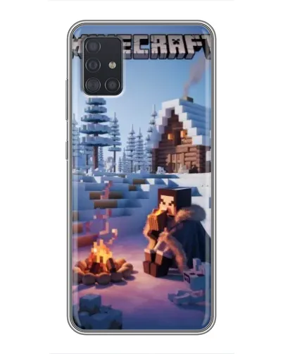 Чехол для Samsung Galaxy A51 (A515) с картинкой «Зимний Minecraft»
