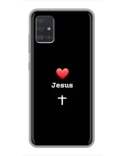 Чохол для Samsung Galaxy A51 (A515) з картинкою «Серце - Jesus»