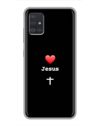 Чехол для Samsung Galaxy A51 (A515) с картинкой «Сердце - Jesus»