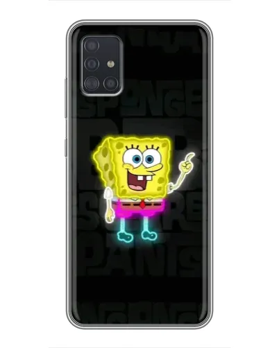 Чехол для Samsung Galaxy A51 (A515) с картинкой «Неоновый Губка Боб»