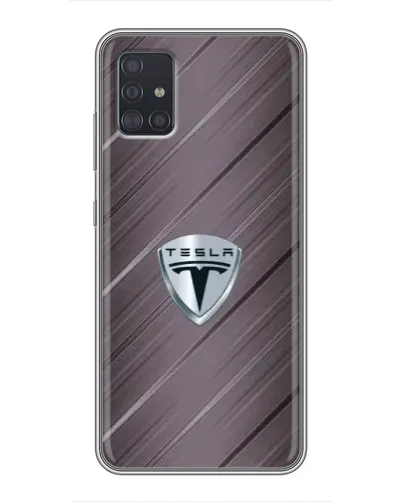 Чехол для Samsung Galaxy A51 (A515) с картинкой «Металлическая текстура Tesla»