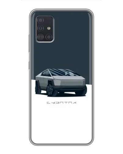 Чехол для Samsung Galaxy A51 (A515) с картинкой «Серебристый Cybertruck Tesla»