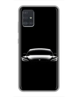 Чехол для Samsung Galaxy A51 (A515) с картинкой «Фары Tesla Night»