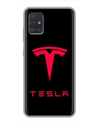 Чехол для Samsung Galaxy A51 (A515) с картинкой «Tesla Red Logo»