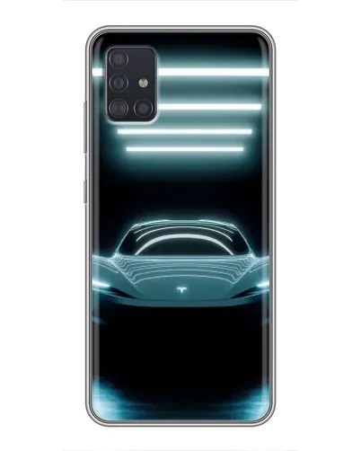 Чехол для Samsung Galaxy A51 (A515) с картинкой «Tesla в неоне»