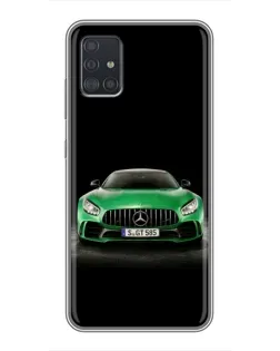 Чехол для Samsung Galaxy A51 (A515) с картинкой «Mercedes — неоновый лого»