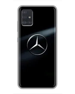 Чехол для Samsung Galaxy A51 (A515) с картинкой «Mercedes на металле»