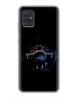 Чехол для Samsung Galaxy A51 (A515) с картинкой «Салон Audi — руль» Чехол для Samsung Galaxy A51 (A515) с картинкой «Салон Audi — руль»