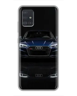 Чехол для Samsung Galaxy A51 (A515) с картинкой «Audi — ночное отражение»