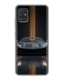 Чехол для Samsung Galaxy A51 (A515) с картинкой «Lamborghini золотые линии» Чехол для Samsung Galaxy A51 (A515) с картинкой «Lamborghini золотые линии»