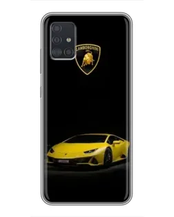 Чехол для Samsung Galaxy A51 (A515) с картинкой «Lamborghini желтый акцент»