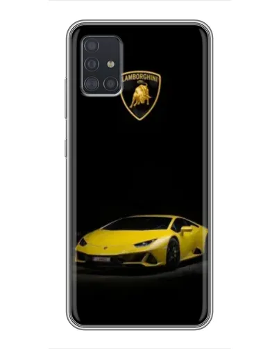 Чехол для Samsung Galaxy A51 (A515) с картинкой «Lamborghini желтый акцент»
