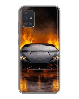 Чехол для Samsung Galaxy A51 (A515) с картинкой «Lamborghini в огне»