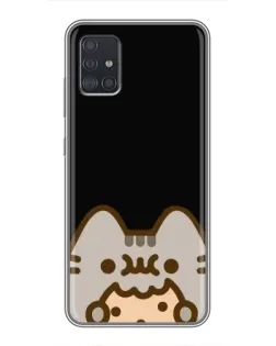 Чехол для Samsung Galaxy A51 (A515) с картинкой «Пушин на черном»
