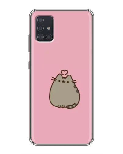 Чехол для Samsung Galaxy A51 (A515) с картинкой «Pusheen сердце»