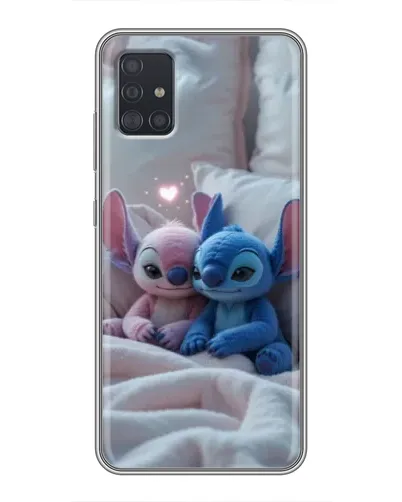 Чехол для Samsung Galaxy A51 (A515) с картинкой «Плюшевые Стич Ангел»