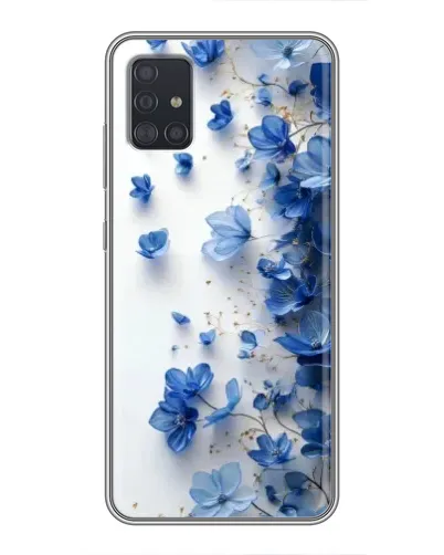 Чехол для Samsung Galaxy A51 (A515) с картинкой «Голубой цветочный каскад» Чехол для Samsung Galaxy A51 (A515) с картинкой «Голубой цветочный каскад»