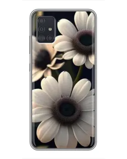 Чехол для Samsung Galaxy A51 (A515) с картинкой «Белые маргаритки макро»