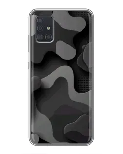 Чохол для Samsung Galaxy A51 (A515) з картинкою «Темний абстрактний камуфляж»