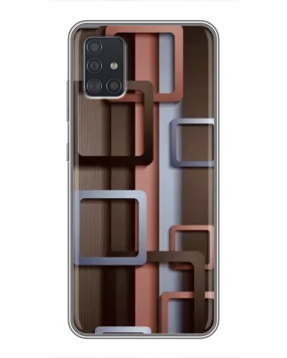 Чехол для Samsung Galaxy A51 (A515) с картинкой «Коричневые объемные квадраты» Чехол для Samsung Galaxy A51 (A515) с картинкой «Коричневые объемные квадраты»
