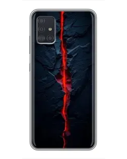 Чехол для Samsung Galaxy A51 (A515) с картинкой «Kрасная лавовая трещина»
