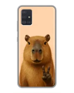 Чехол для Samsung Galaxy A51 (A515) с картинкой «Капибара виктория»