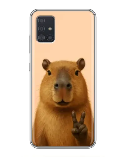Чехол для Samsung Galaxy A51 (A515) с картинкой «Капибара виктория»