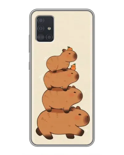 Чехол для Samsung Galaxy A51 (A515) с картинкой «Башня из капибар»
