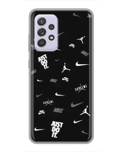 Чехол для Samsung Galaxy A52 5G (A526) с картинкой «Nike Black Pattern»
