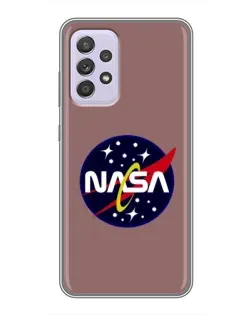 Чехол для Samsung Galaxy A52 5G (A526) с картинкой «NASA — ретро космос»