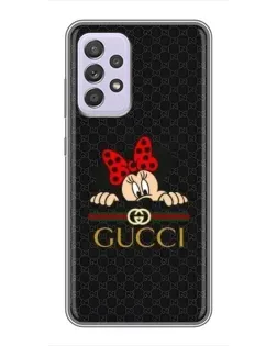 Чехол для Samsung Galaxy A52 5G (A526) с картинкой «Минни Маус Gucci — черный»