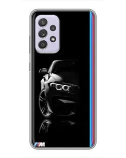 Чехол для Samsung Galaxy A52 5G (A526) с картинкой «Силуэт BMW в темноте»