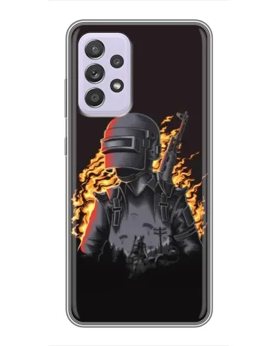 Чехол для Samsung Galaxy A52 5G (A526) с картинкой «PUBG — огненный силуэт»