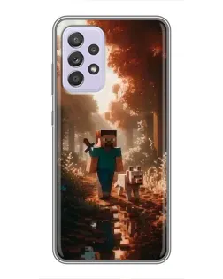 Чехол для Samsung Galaxy A52 5G (A526) с картинкой «Стив в лесу» Чехол для Samsung Galaxy A52 5G (A526) с картинкой «Стив в лесу»