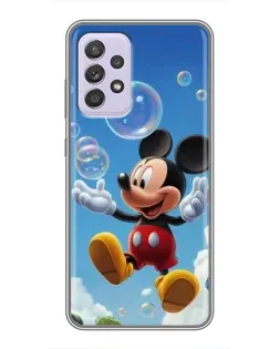 Чехол для Samsung Galaxy A52 5G (A526) с картинкой «Mickey и мыльные пузыри»
