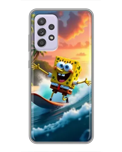 Чехол для Samsung Galaxy A52 5G (A526) с картинкой «Губка Боб серфингист»
