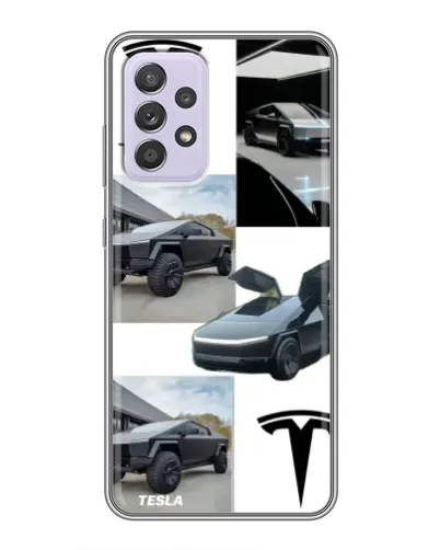 Чехол для Samsung Galaxy A52 5G (A526) с картинкой «Коллаж Cybertruck Tesla»