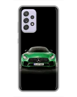 Чехол для Samsung Galaxy A52 5G (A526) с картинкой «Mercedes — неоновый лого»