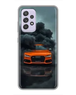 Чехол для Samsung Galaxy A52 5G (A526) с картинкой «Audi в облаках дыма»